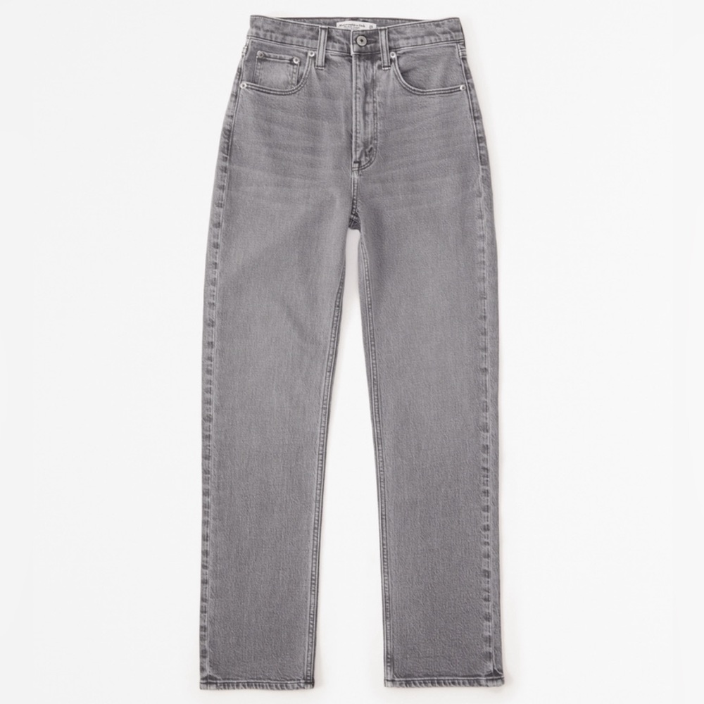 Abercrombie Ultra High Rise Ankle Straight Jeans size 32 long